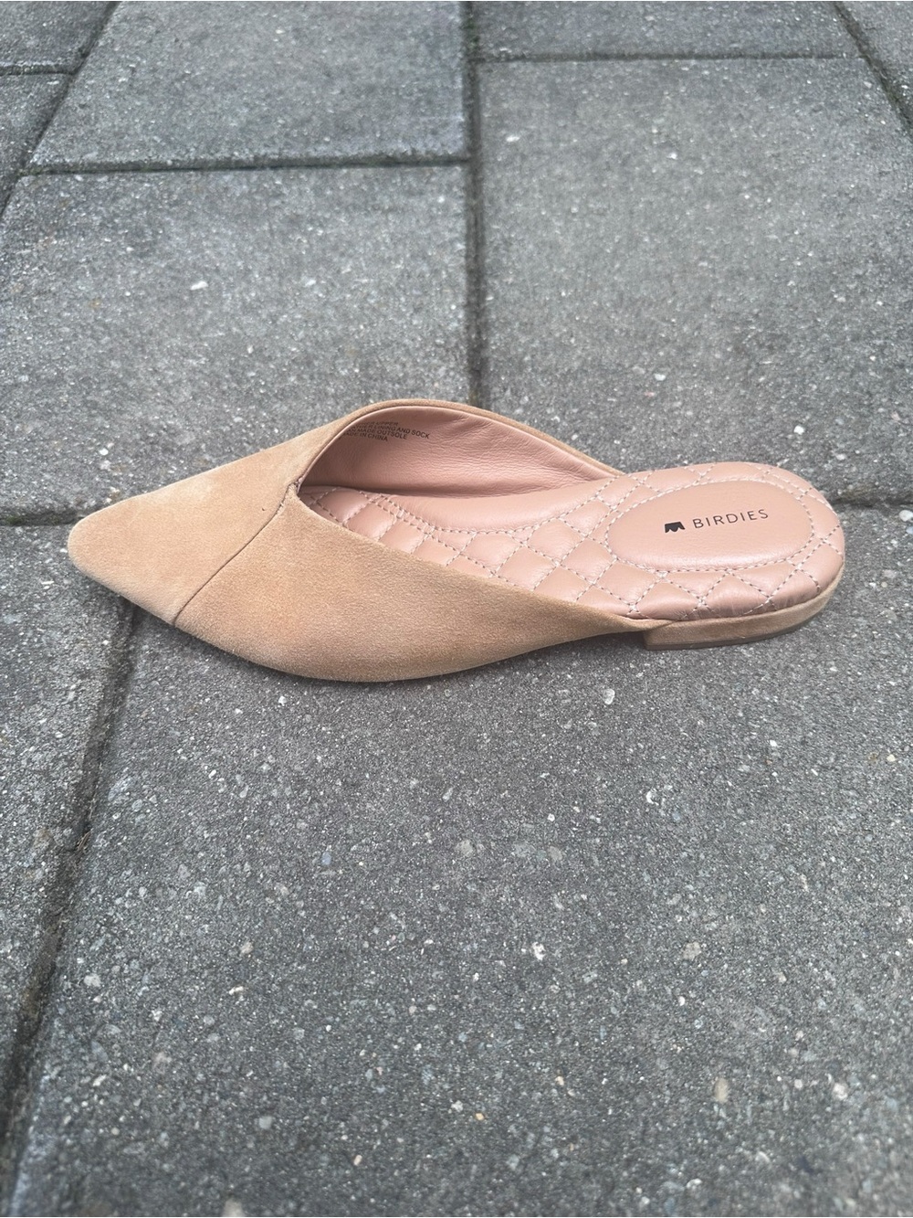 Birdies The Swan Pointed Toe Slip On Mules Golden Oak Suede Size: 7 Shoes Flats - Picture 10 of 17